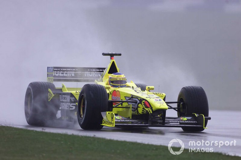 Jarno Trulli, Jordan Mugen Honda EJ10 under the rain