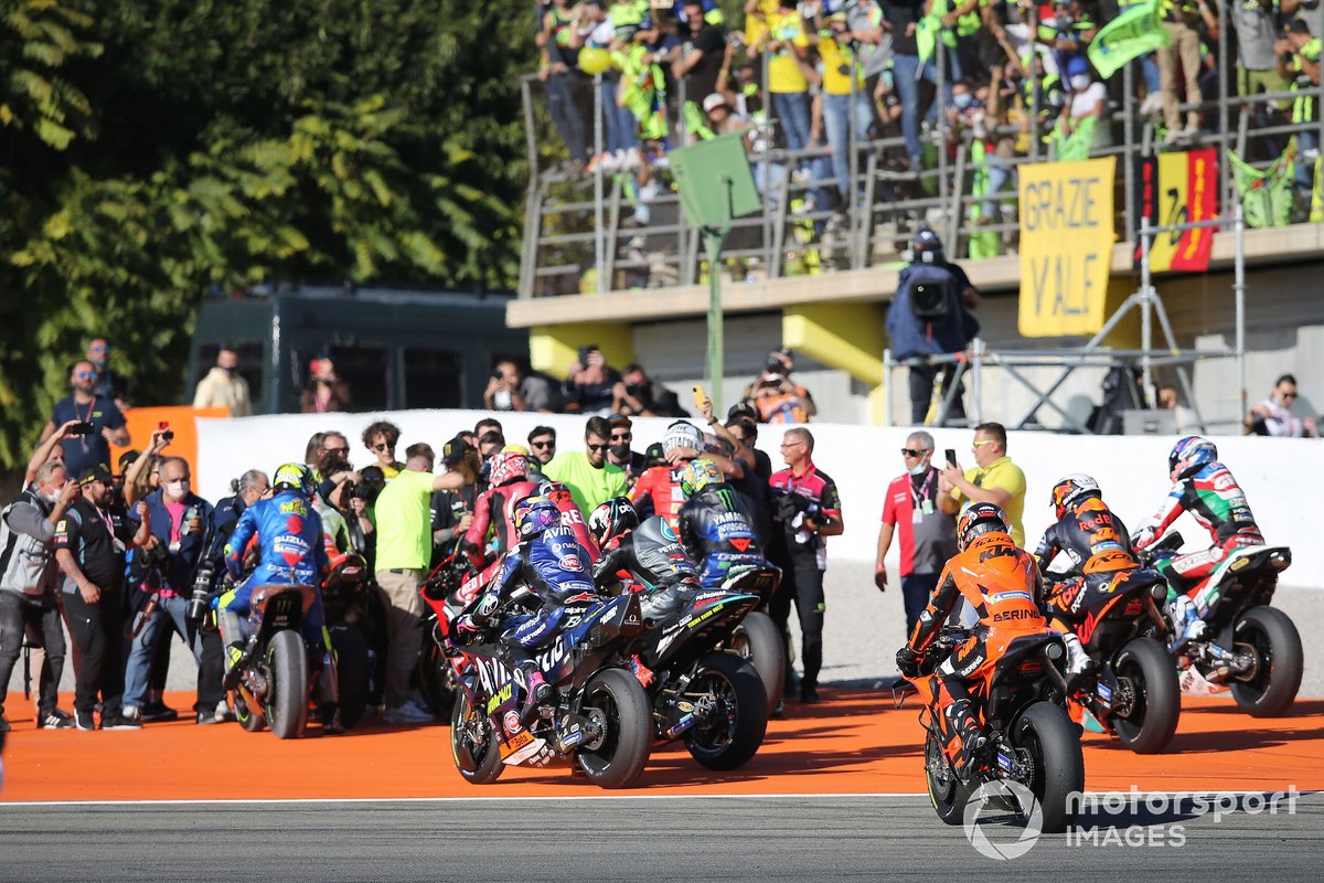 Valentino Rossi après l'arrivée