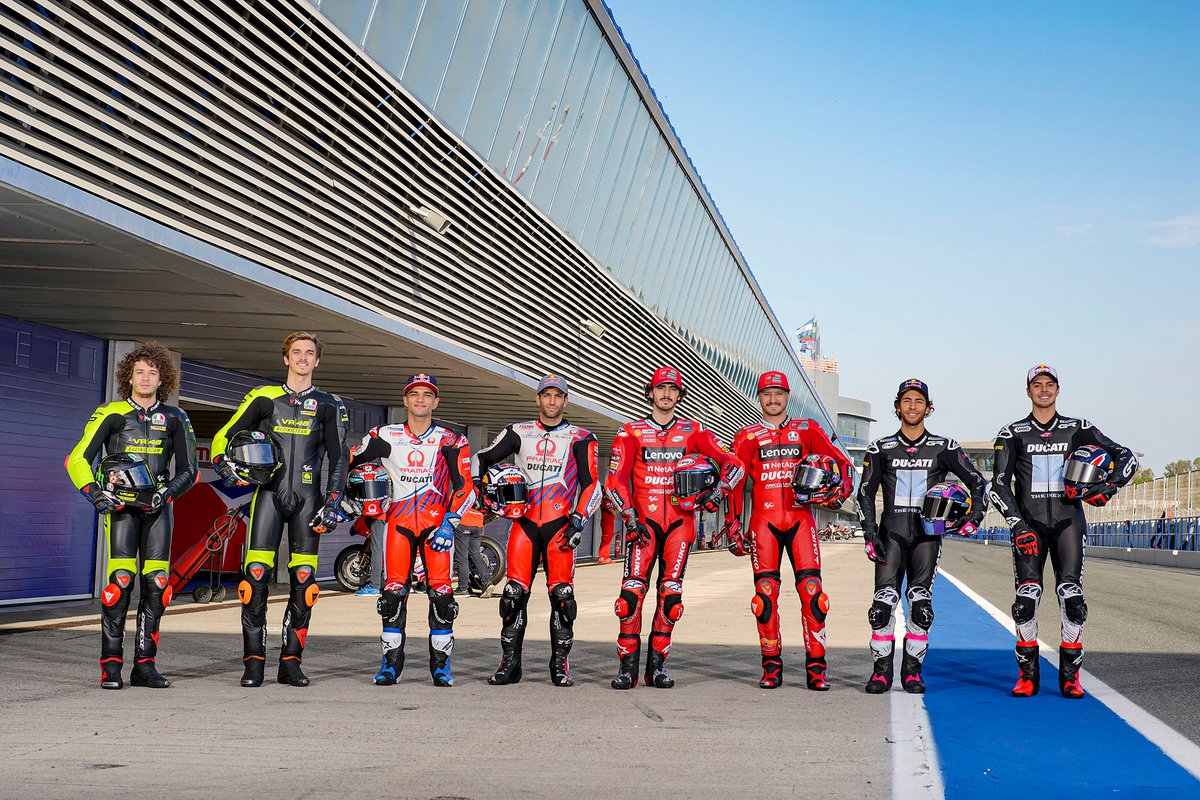 Marco Bezzecchi, VR46 Racing Team, Luca Marini, VR46 Racing Team, Jorge Martin, Pramac Racing, Johann Zarco, Pramac Racing, Francesco Bagnaia, Ducati Team, Jack Miller, Ducati Team, Enea Bastianini, Gresini Racing, Fabio Di Giannantonio, Gresini Racing