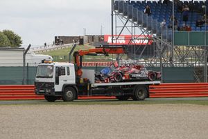 The car of #1 Rebellion Racing Rebellion R-13: Andre Lotterer, Neel Jani, Bruno Senna after the crash