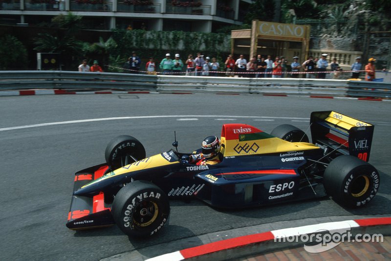 Aguri Suzuki, Lola 90 Lamborghini, al GP di Spagna del 1990