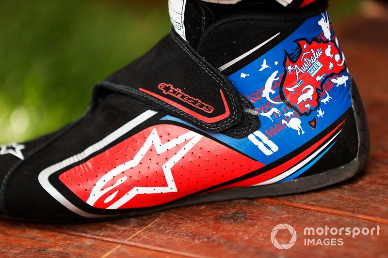 The boots of Romain Grosjean, Haas F1 Team