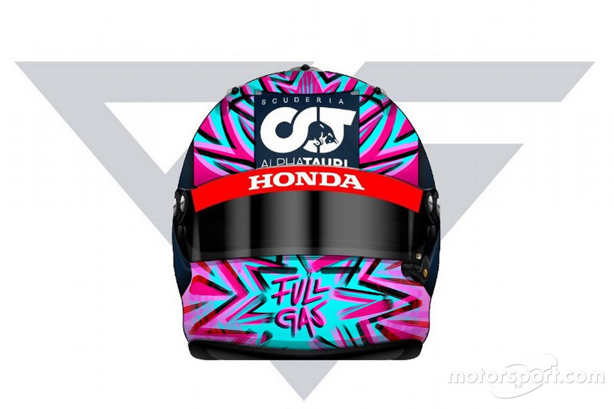 Casco de Pierre Gasly