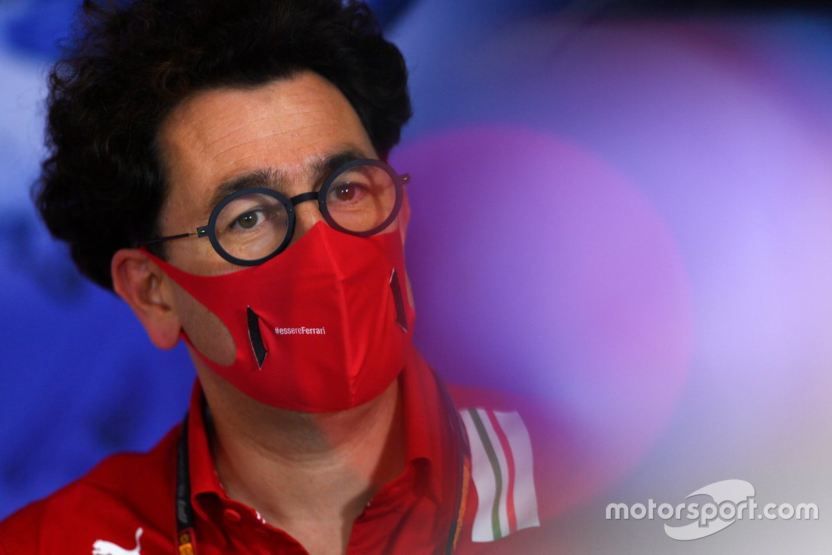 Mattia Binotto, Team Principal Ferrari, alla conferenza stampa dei team principal