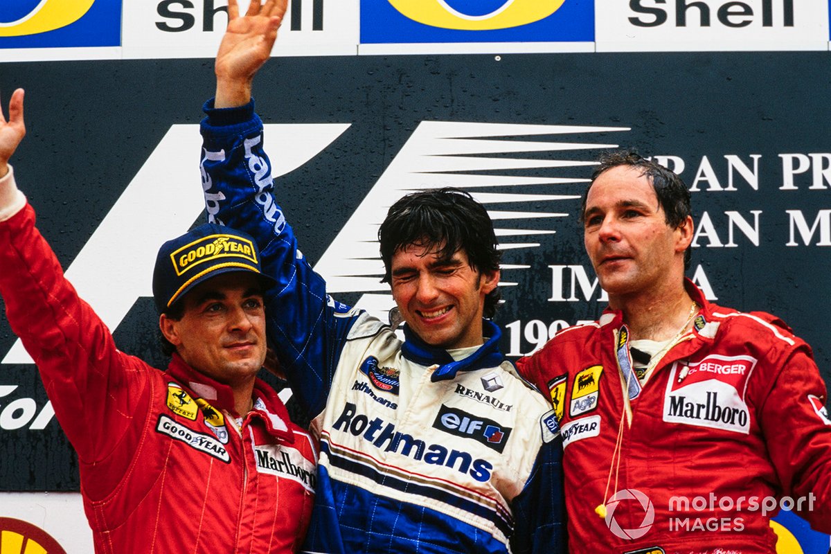 Podium: 1. Damon Hill, 2. Jean Alesi, 3. Gerhard Berger