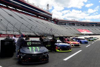 Cars lineup on the grid