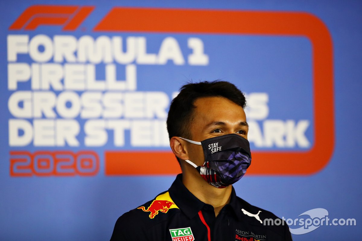 Alex Albon, Red Bull Racing in the press conference