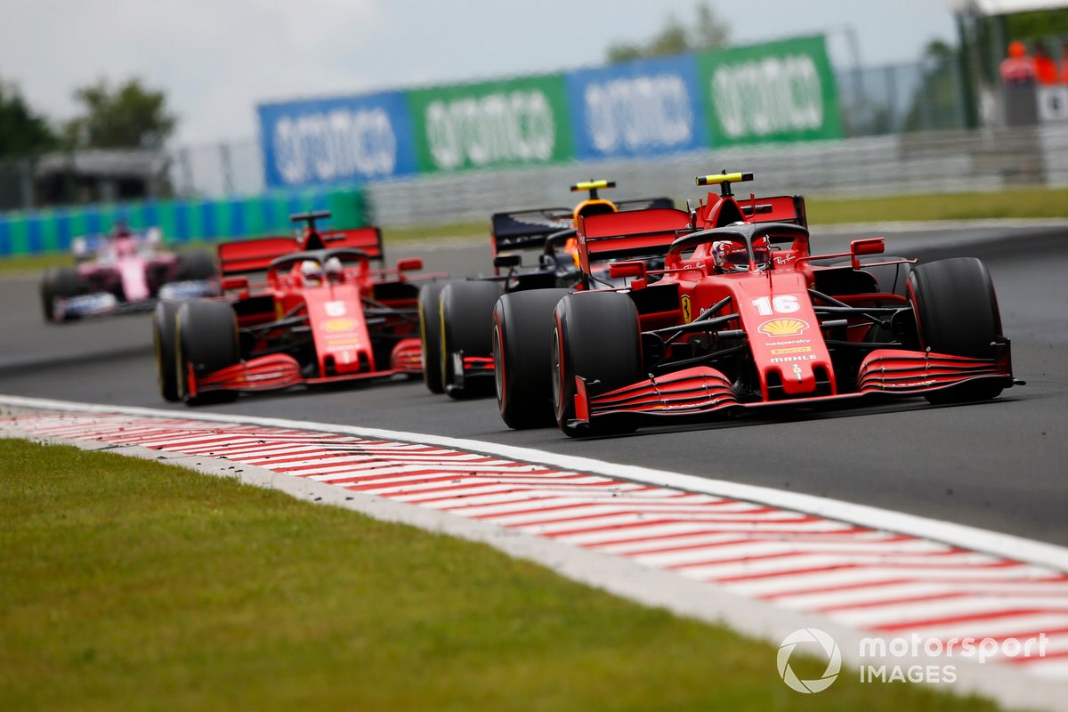 Charles Leclerc, Ferrari SF1000, Alex Albon, Red Bull Racing RB16, Sebastian Vettel, Ferrari SF1000