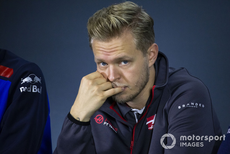 Kevin Magnussen, Haas F1 Team, nella conferenza stampa