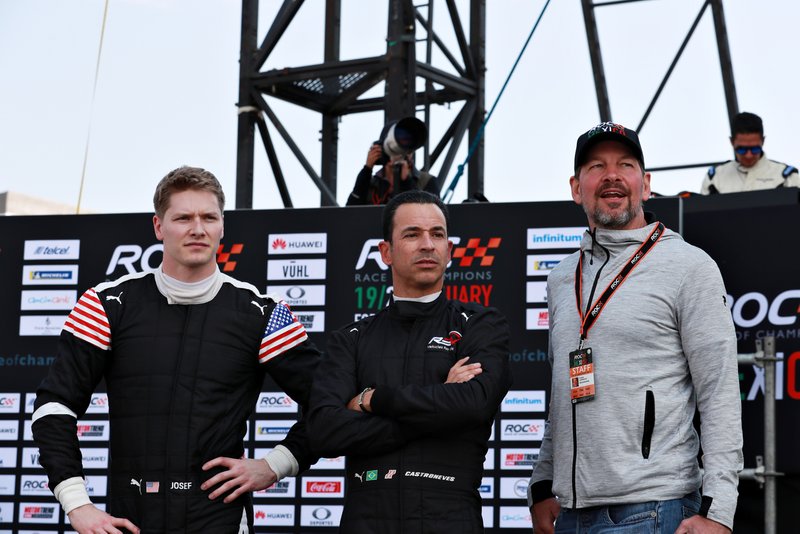 Josef Newgarden, Helio Castroneves et Fredrik Johnsson