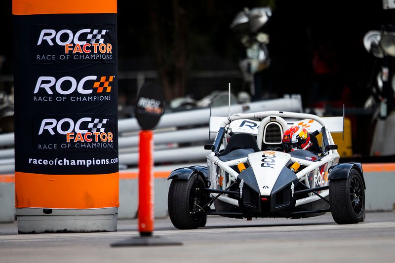 Pierre Gasly takes part in the ROC Skills Challenge