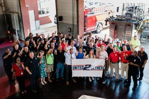 Brad and Paige Keselowski in support of the victims of the hurricane Florence
