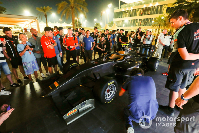 The new for 2019 FIA F3 car is launched in the F1 paddock