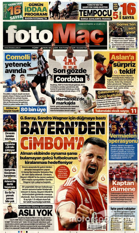 19 Kasım 2018 - Can Öncü haberini gazeteler nasıl gördü?