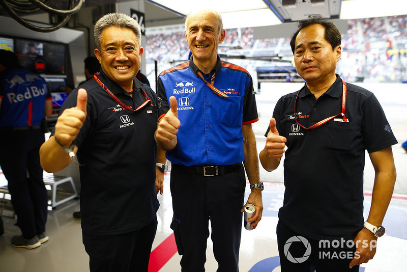 Franz Tost, Team Principal, Toro Rosso, Toyoharu Tanabe, F1 Technical Director, Honda