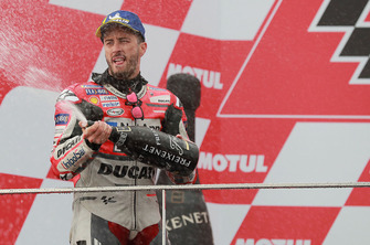 Podio: il vincitore della gara Andrea Dovizioso, Ducati Team