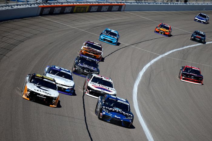 Christian Eckes, Kaulig Racing Chevrolet, Austin Hill, Richard Childress Racing Chevrolet, Ryan Sieg, RSS Racing Ford