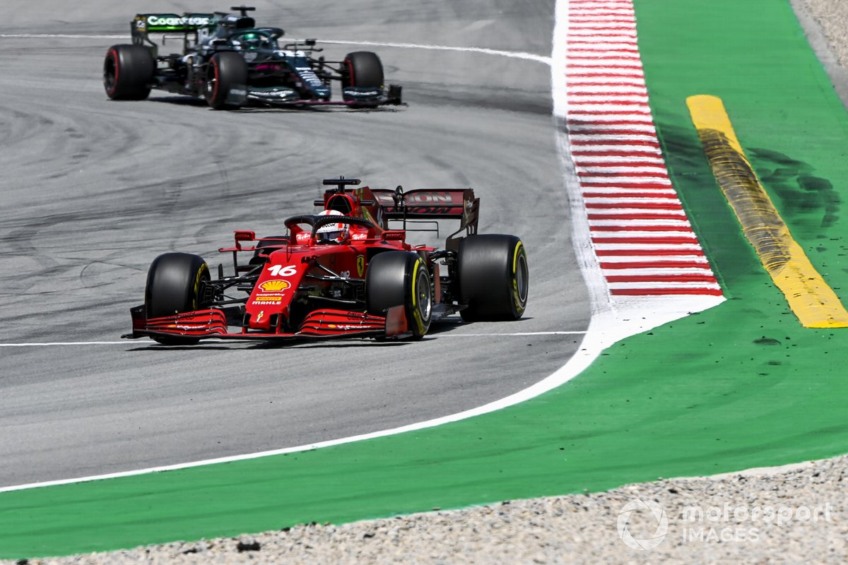 Charles Leclerc, Ferrari SF21, Lance Stroll, Aston Martin AMR21