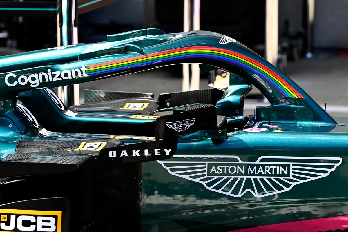 Detalle del Halo del Aston Martin AMR21