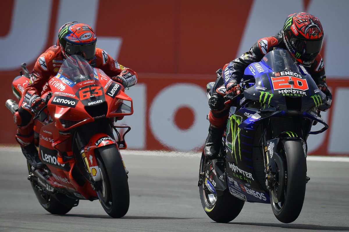 Fabio Quartararo, Yamaha Factory Racing, Francesco Bagnaia, Ducati Team