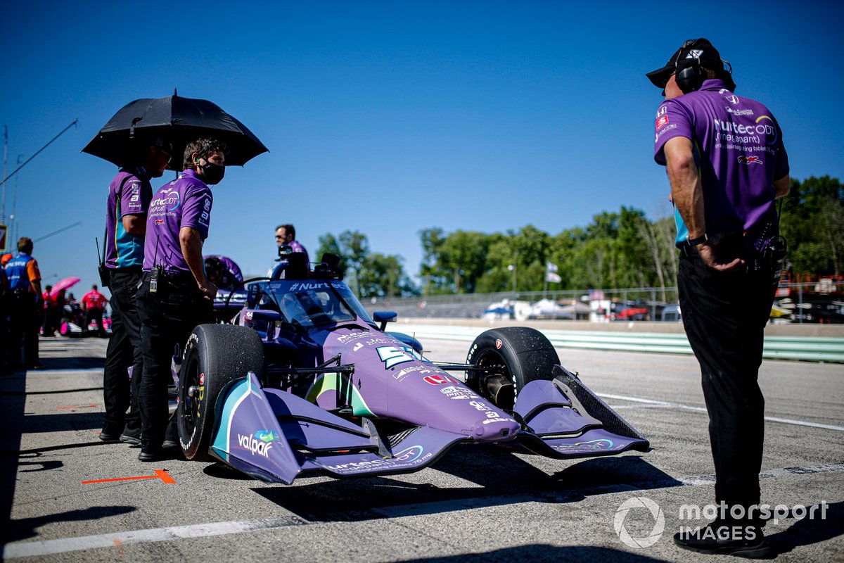 Romain Grosjean, Dale Coyne Racing con RWR Honda, miembros del equipo