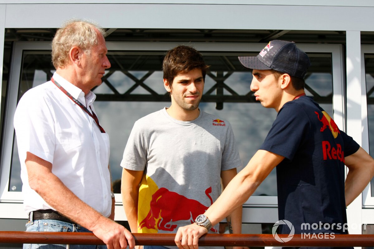 Sebastien Buemi, Toro Rosso, Jaime Alguersuari, Toro Rosso y Helmut Marko