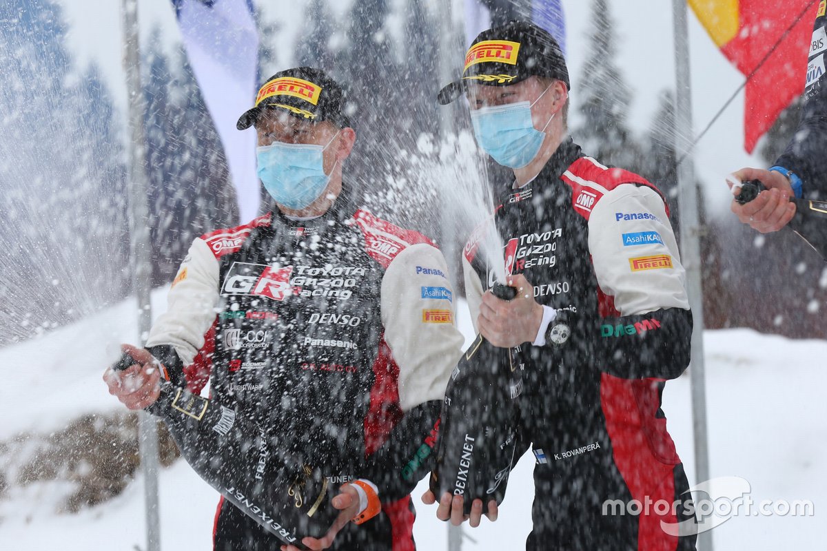 Podio: Kalle Rovanperä, Jonne Halttunen, Toyota Gazoo Racing WRT Toyota Yaris WRC