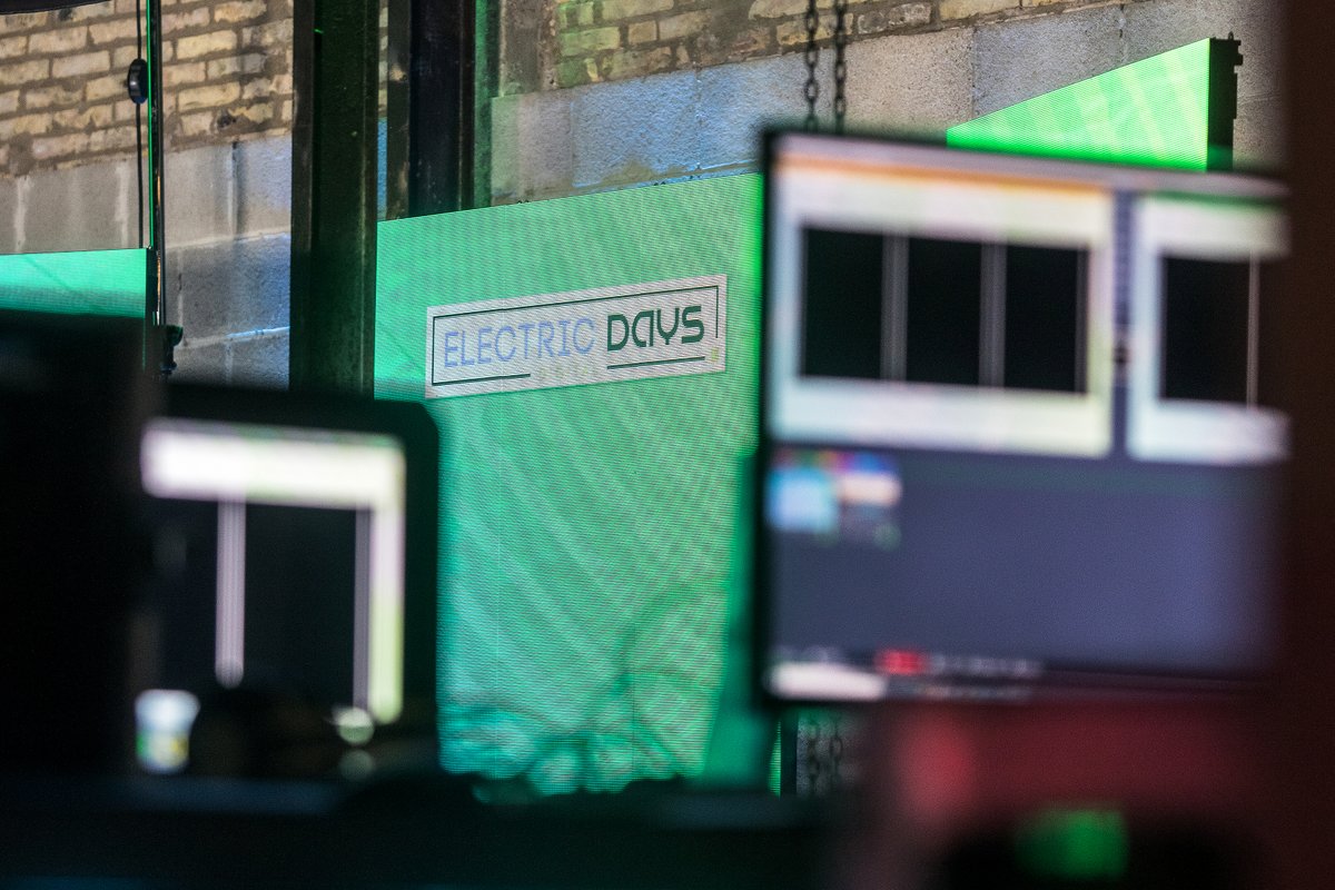 Backstage of the first Electric Days Digital event in the United States.
