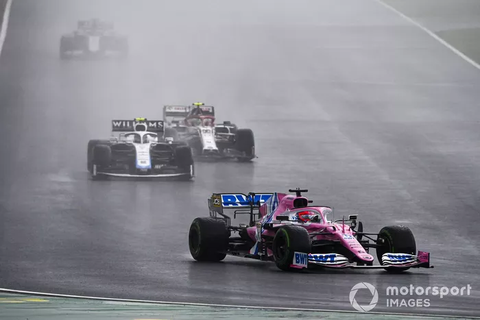 Sergio Pérez, Racing Point RP20, Nicholas Latifi, Williams FW43, Antonio Giovinazzi, Alfa Romeo Racing C39