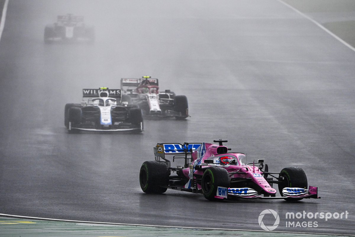 Sergio Pérez, Racing Point RP20, Nicholas Latifi, Williams FW43, Antonio Giovinazzi, Alfa Romeo Racing C39