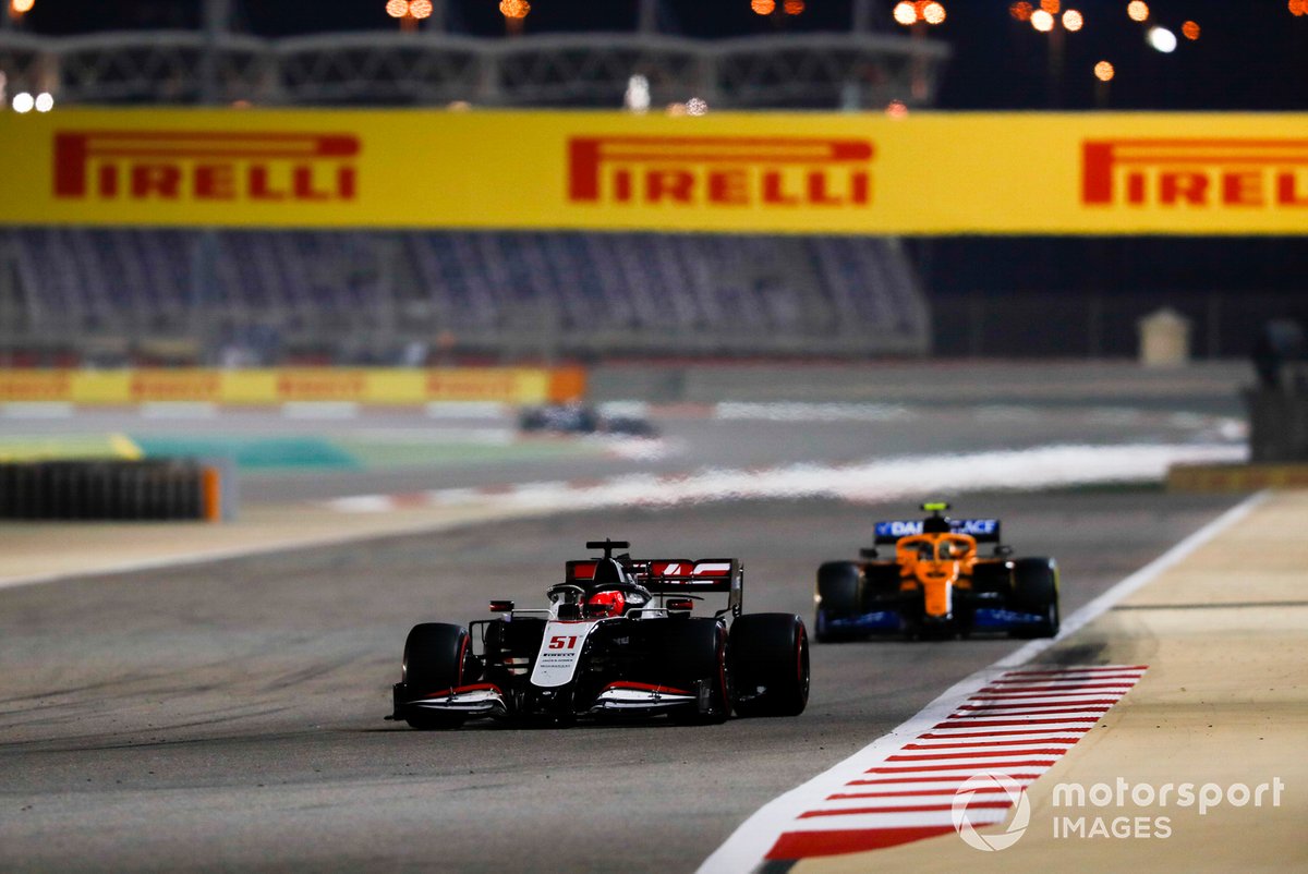 Pietro Fittipaldi, Haas F1 Haas VF-20, Lando Norris, McLaren MCL35