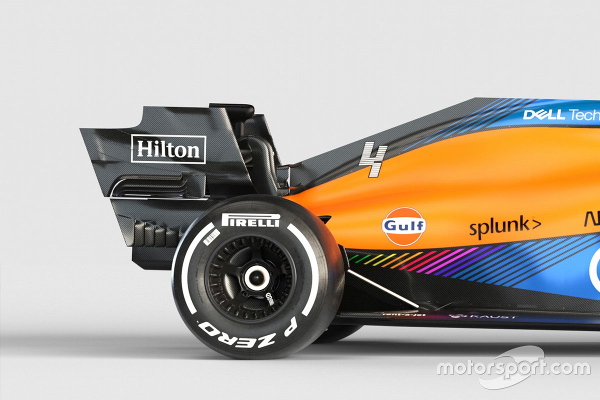 Arrière de la McLaren MCL35M