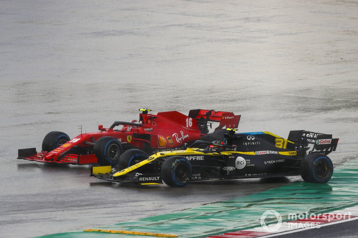 Charles Leclerc, Ferrari SF1000, Esteban Ocon, Renault F1 Team R.S.20