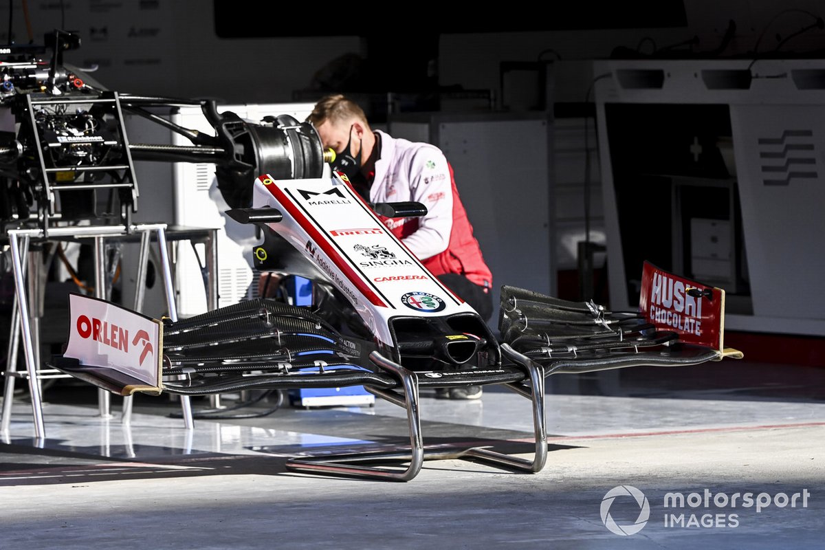 El alerón delantero del Alfa Romeo Racing C39