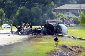 Dale Earnhardt Jr. plane crash wreckage