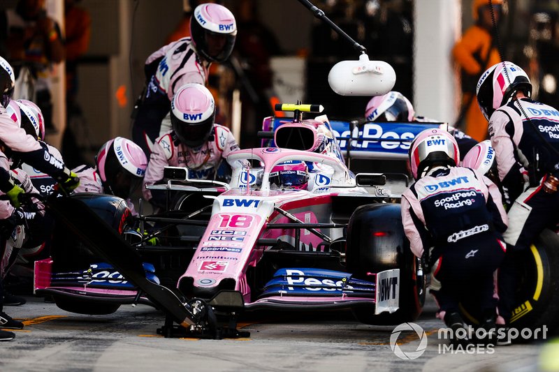 Lance Stroll, Racing Point RP19, au stand
