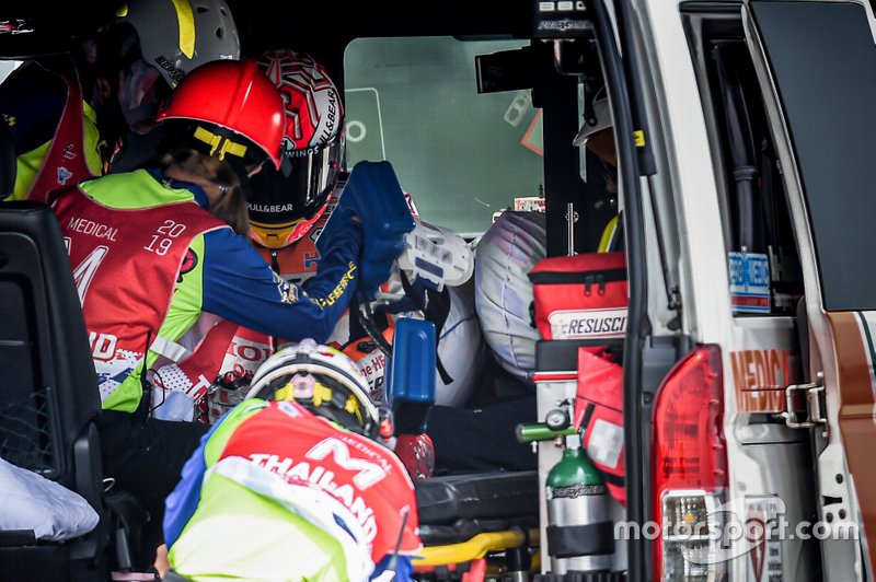 Marc Marquez, Repsol Honda Team, after his crashes