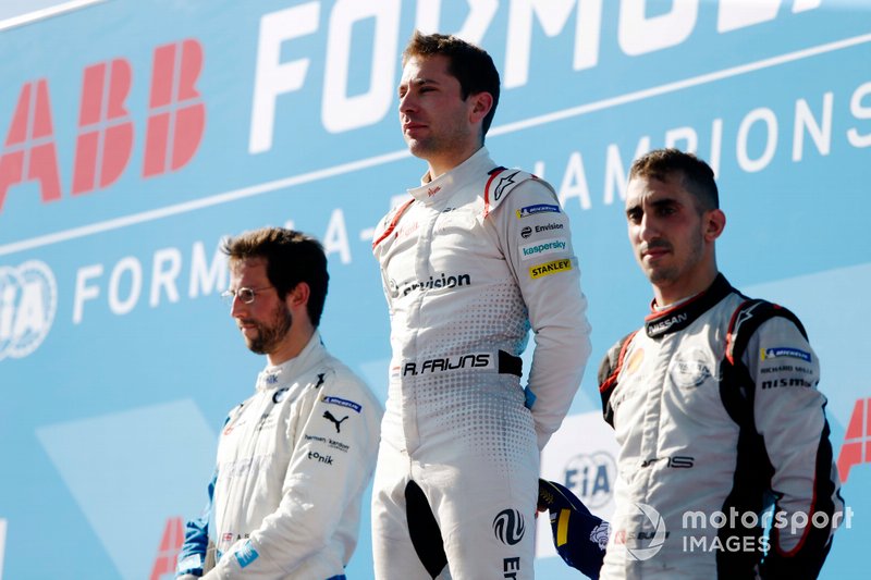 Podium: 1. Robin Frijns, 2. Alexander Sims, 3. Sébastien Buemi