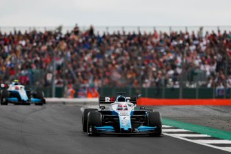 George Russell, Williams Racing FW42, leads Robert Kubica, Williams FW42