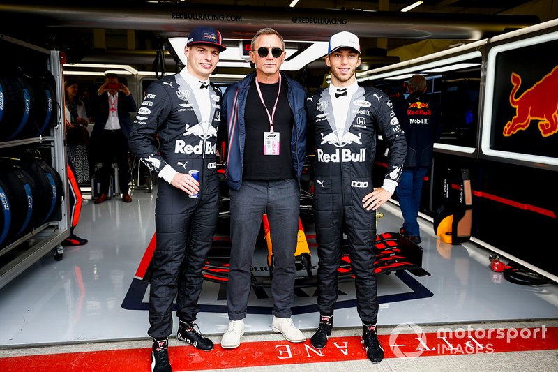 Max Verstappen, Red Bull Racing, Daniel Craig, Attore e Pierre Gasly, Red Bull Racing