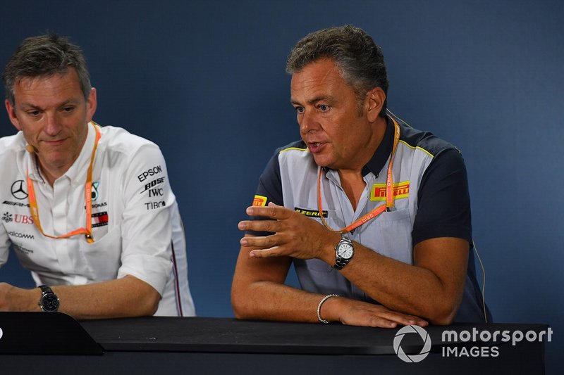 Mario Isola, Racing Manager, Pirelli Motorsport, and James Allison, Technical Director, Mercedes AMG