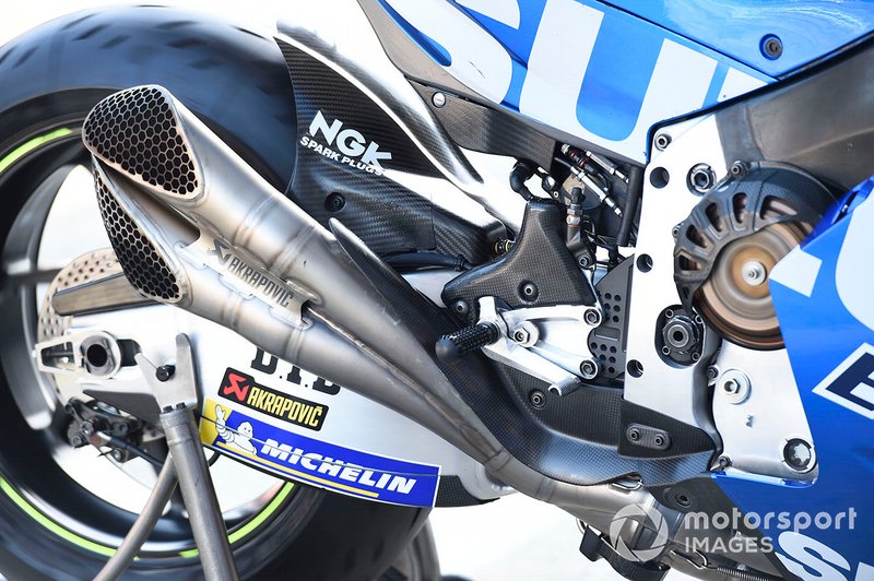 Detalle de la moto del Team Suzuki MotoGP