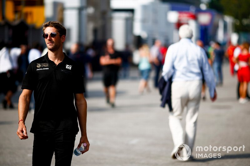 Romain Grosjean, Haas F1 in the paddock