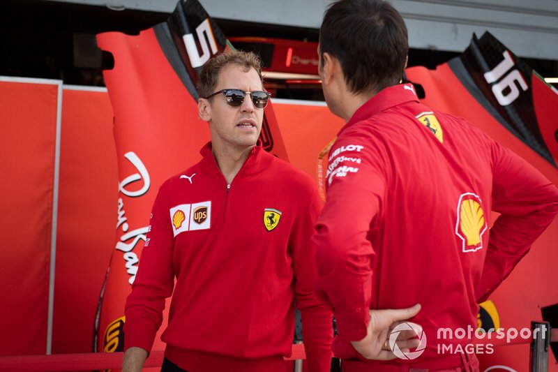 Sebastian Vettel, Ferrari nella pit lane