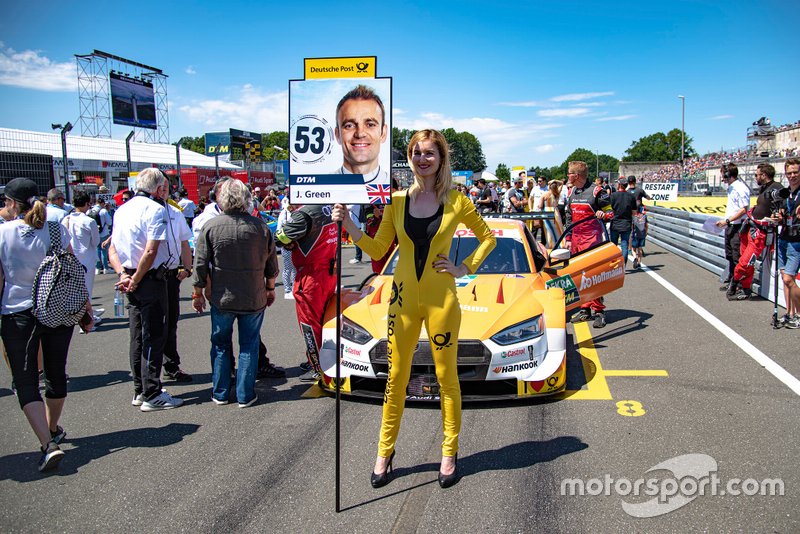 Grid girl, Nico Müller, Audi Sport Team Abt Sportsline, Audi RS 5 DTM