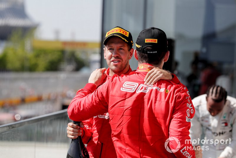 Podyum: 2. Sebastian Vettel, Ferrari, 3. Charles Leclerc, Ferrari