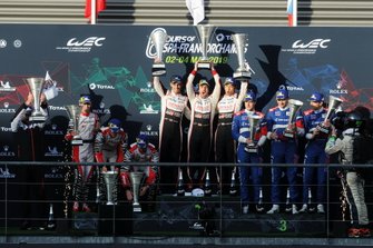 Podyum: Yarış galibi #8 Toyota Gazoo Racing Toyota TS050: Sébastien Buemi, Kazuki Nakajima, Fernando Alonso, 2. #3 Rebellion Racing Rebellion R-13: Nathanaël Berthon, Thomas Laurent, Gustavo Menezes, 3. #11 SMP Racing BR Engineering BR1: Mikhail Aleshin, Vitaly Petrov, Stoffel Vandoorne