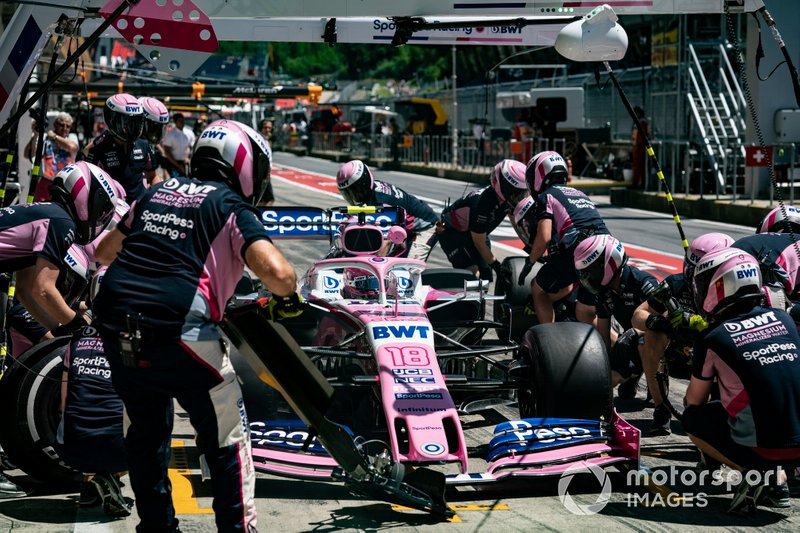 Lance Stroll, Racing Point, pit stop