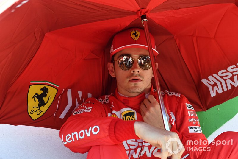 Charles Leclerc, Ferrari, on the grid