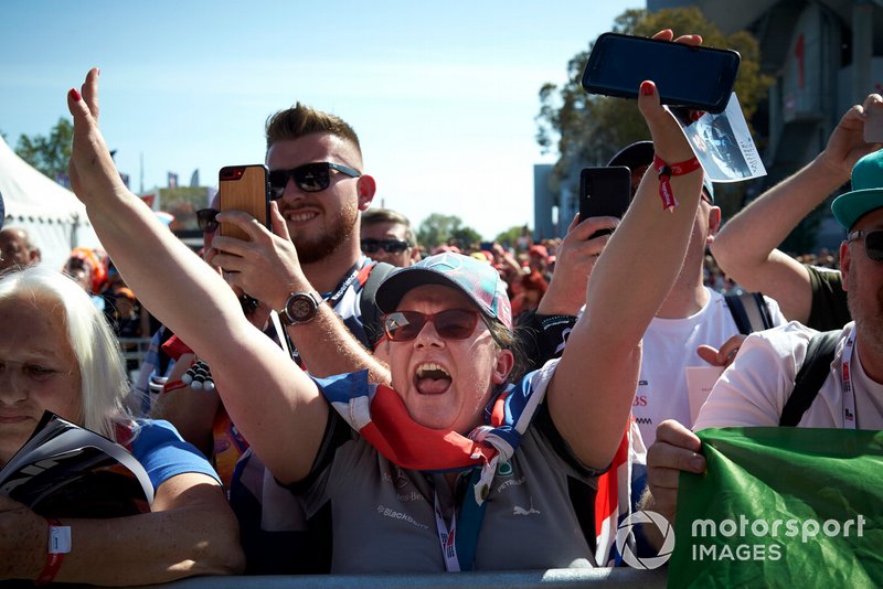 Mercedes fan in the Fan Zone